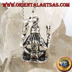 Pendentif en argent de Shiva Statue de Śiva du temple de Murudeshwara