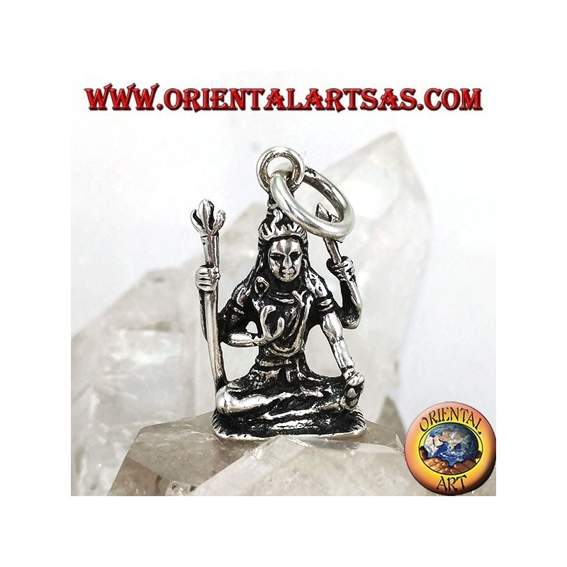 Ciondolo in argento di Shiva Statua di Śiva del tempio di Murudeshwara
