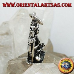 Colgante de plata de Shiva Estatua de Śiva del templo de Murudeshwara