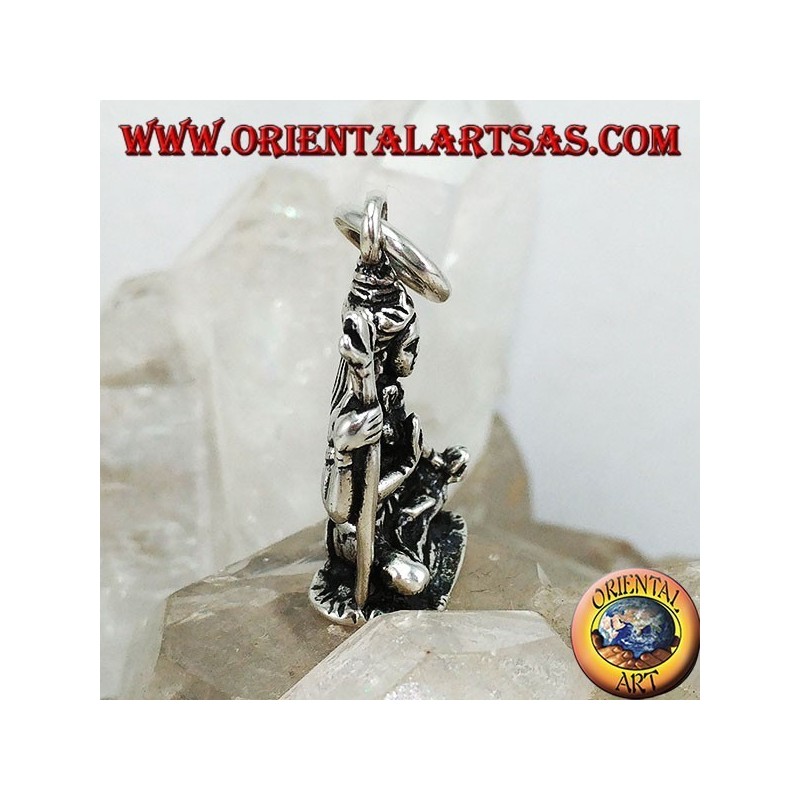 Silver pendant of Shiva Statue of Śiva of the Murudeshwara temple