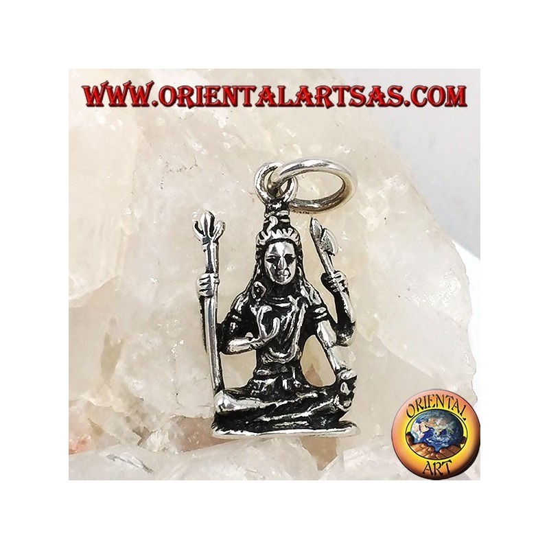 Colgante de plata de Shiva Estatua de Śiva del templo de Murudeshwara