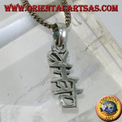 Pendentif en argent symbole de bonheur idéogramme chinois