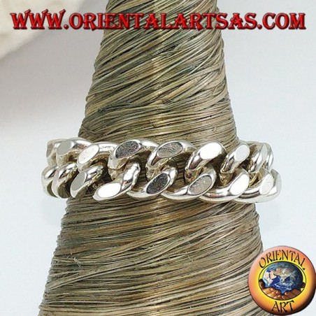 Anello in argento a catena mobile 