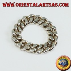 Bague en argent avec chaîne mobile