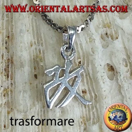 Ciondolo in argento, Trasformare  ideogramma cinese