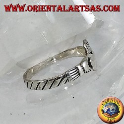 Silber Ring Claddagh keltisches Symbol der Liebe und der Loyalität Amicizzia