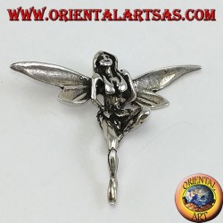 Hermoso colgante de plata de hadas tridimensional