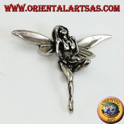 Beautiful three-dimensional fairy silver pendant