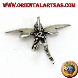 Hermoso colgante de plata de hadas tridimensional