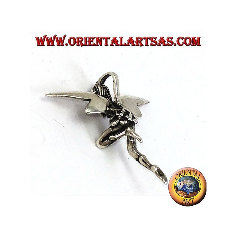 Hermoso colgante de plata de hadas tridimensional