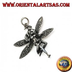 Silver fairy pendant (young beautiful woman)