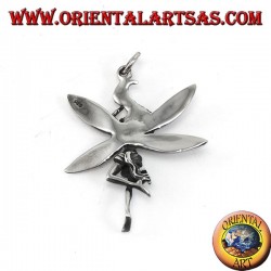 Colgante de hadas de plata (joven y bella mujer)