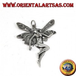 Big fairy pendant in 925 silver