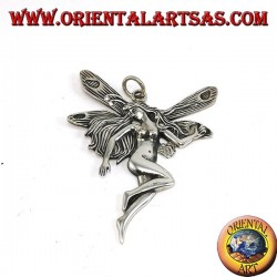 Großer Feenanhänger in 925 Silber