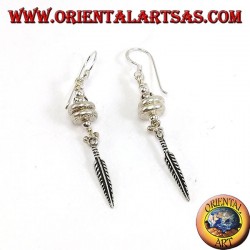 Pendientes Karen de plata con plumas