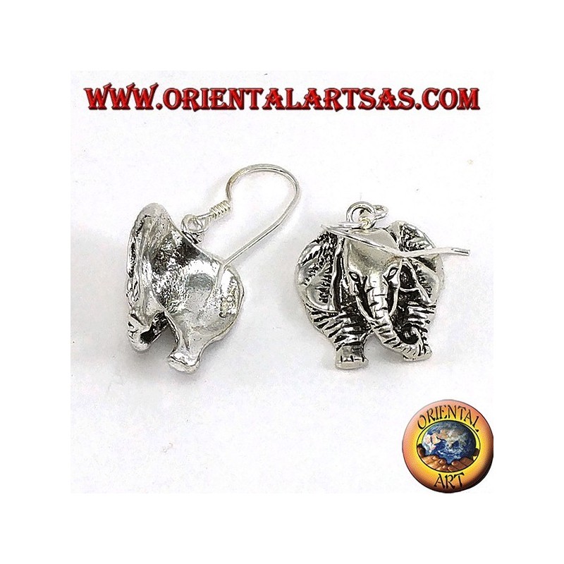 Silver elephant earrings