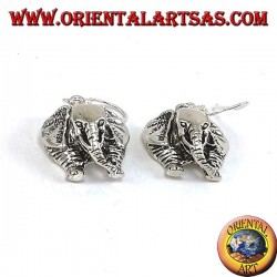 Boucles d'oreilles en éléphant d'argent