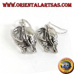 Pendientes de plata elefante