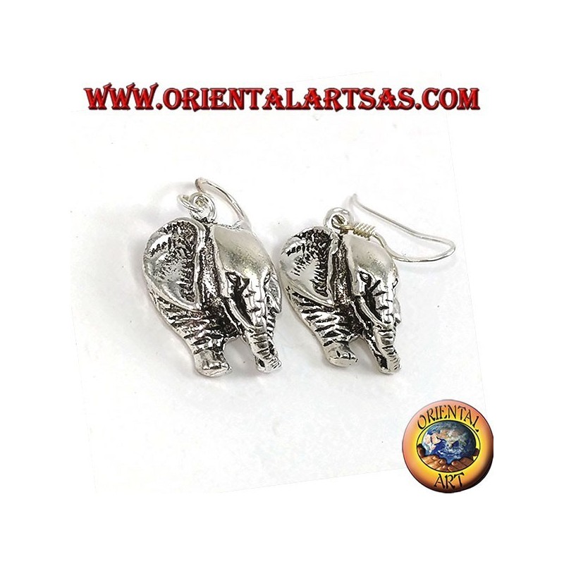 Orecchini in argento elefante