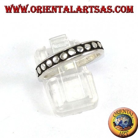 Fedina in argento con pallini