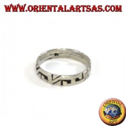 Silver ring with Aztec workmanship