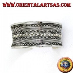 Pulsera esclava de plata, creación balinesa hecha a mano