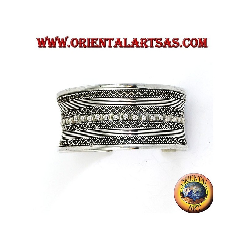 Silbernes Sklavenarmband, handgemachte balinesische Kreation