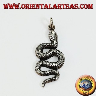Ciondolo in argento a forma di serpente il pitone