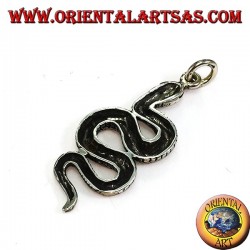 Colgante de serpiente de plata en forma de pitón