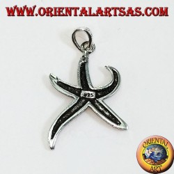 Colgante estrella de mar en plata bruñida