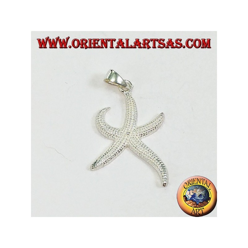 Pendentif étoile de mer en argent (moyen)