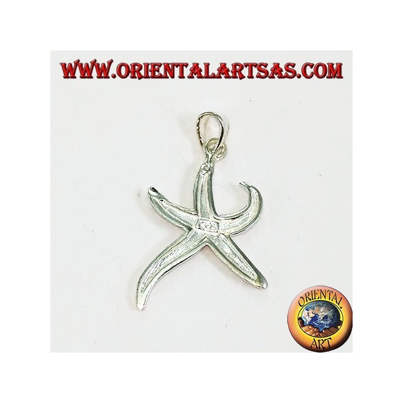 Silver starfish pendant (medium)