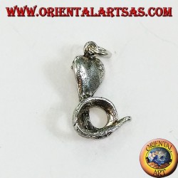 Petit pendentif en argent cobra