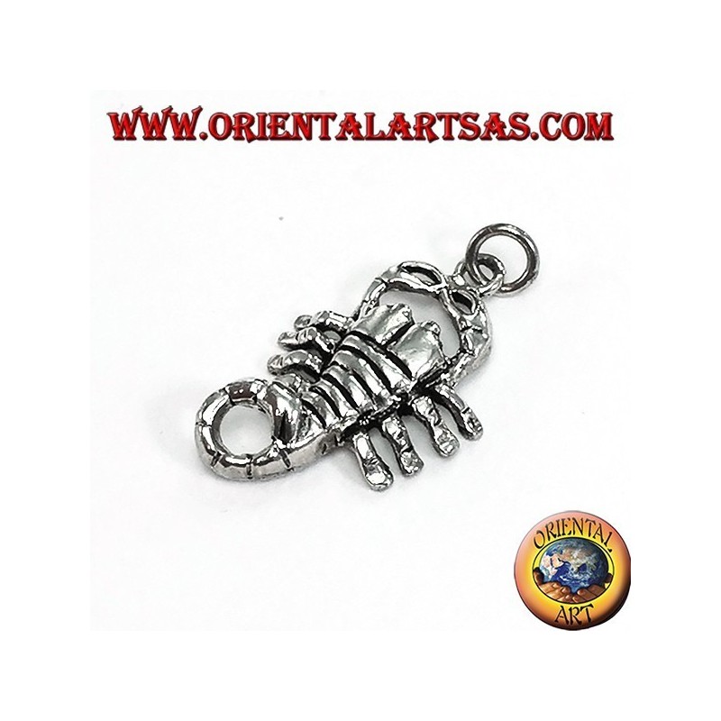Pendant in silver scorpion medium