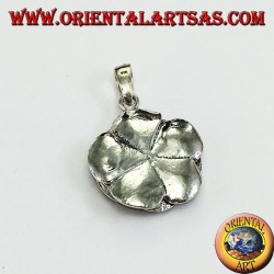 Pendentif en argent sous la forme d'une fleur rose (grand)