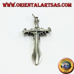 Silver pendant, sword with a dragon's head