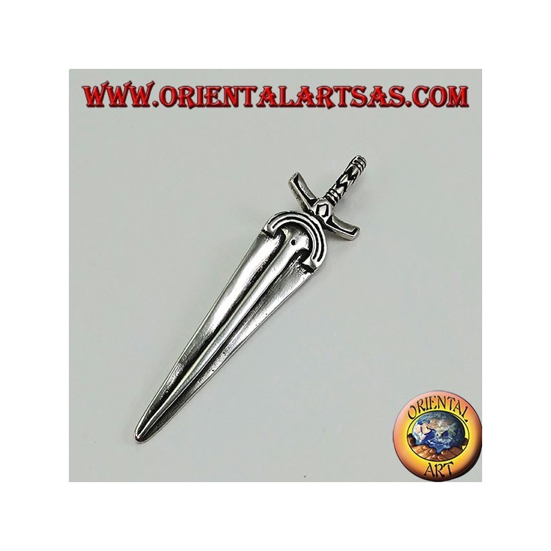 Pendant in silver, sword the queen of swords by Cesare Borgia