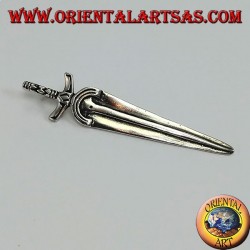 Pendant in silver, sword the queen of swords by Cesare Borgia