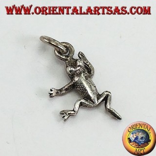 Silver pendant in the shape of a frog