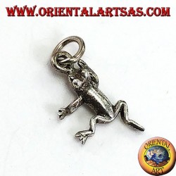 Silver pendant in the shape of a frog