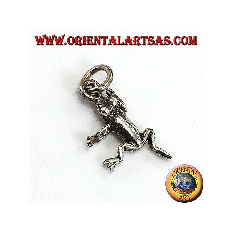 Pendentif en argent en forme de grenouille