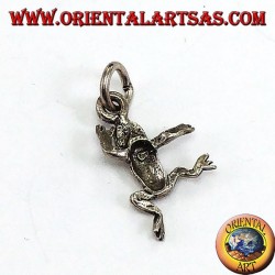 Silver pendant in the shape of a frog