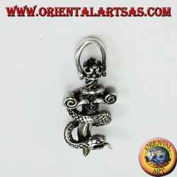 Colgante en daga de plata con cobra
