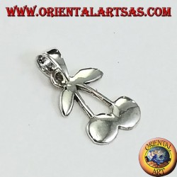 Colgante de plata de un par de cerezas