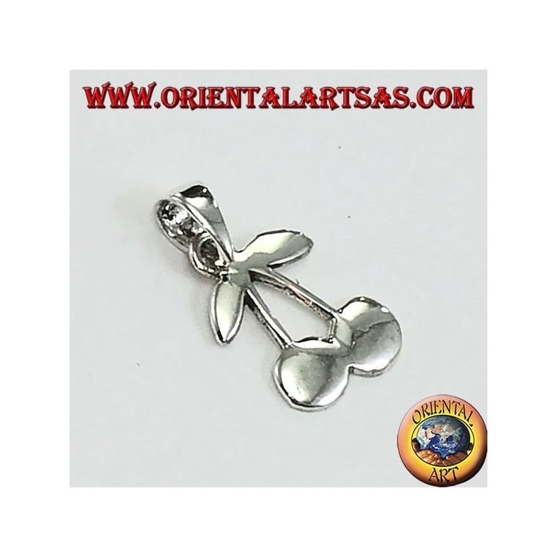 Pendentif en argent d'une paire de cerises