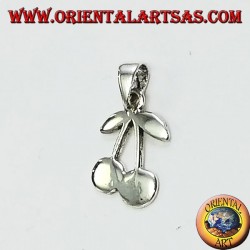 Pendentif en argent d'une paire de cerises