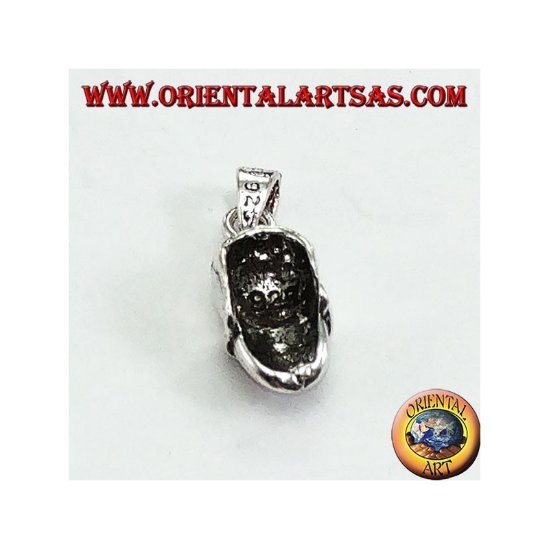 Pendentif en argent, crâne de clown