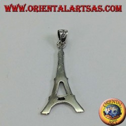 Colgante de plata en la torre Eiffel, símbolo de París