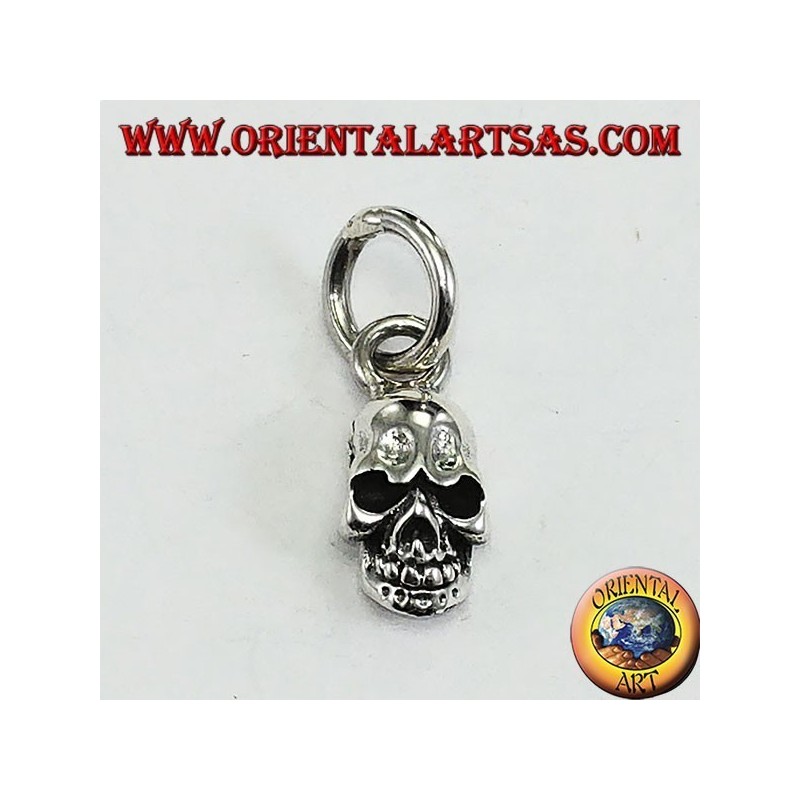 Pendant in silver, the skull of the hard