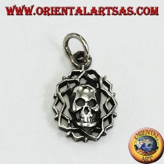 Pendentif en argent, crâne d'obscurité